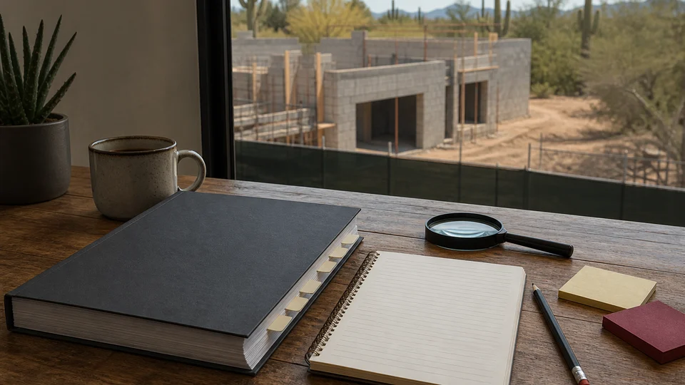 Newer desert home with a wide approach and mountain light